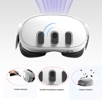 Housse de protection transparente pour casque Quest 3, housse avant, refroidissement respirant, accessoires VR pour Meta Quest 3, housse de protection