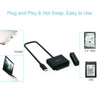 FIDECO kabel adaptor tipe-c Usb 3.1 Sata 2.5 3.5, kabel adaptor konverter Hard Disk 6gbps Transfer Data Hdd Ssd Usb 3.1 Sata