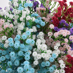 Bouquet artificiel de Gypsophile blanc, bleu, rouge, violet, rose en plastique, haute simulation, pour décoration de mariage et de maison - Product Image 3