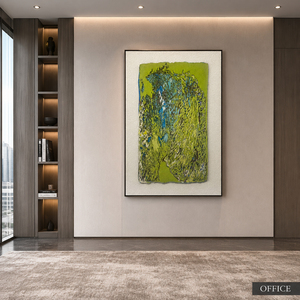 Minimalist Sandstone Texture Mixed Media Tactile Decorative Board Office Exhibition Hall Hotel Interior Decor Size Customizable - Product Image 1