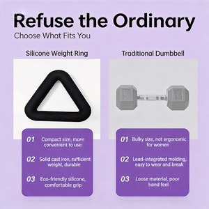 En gros, Poids triangulaire en silicone et fonte, multicolore et personnalisable, <span class=keywords><strong>pour</strong></span> entraînement complet du corps à domicile - Product Image 6