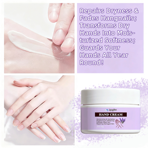 Crème pour les <span class=keywords><strong>mains</strong></span> à la lavande et au beurre de karité, hydratation intense, éclaircissante, réparatrice pour les <span class=keywords><strong>mains</strong></span> <span class=keywords><strong>sèches</strong></span>, rugueuses et les cuticules, convient à tous les types de peau - Product Image 4