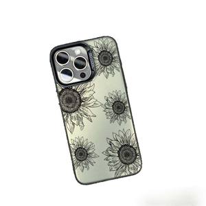 <span class=keywords><strong>Dessin</strong></span> Tournesol Impression Électrolytique Argent Clé TPU PC Housse de Téléphone Mobile pour Iphone Xr Xs <span class=keywords><strong>Max</strong></span> 11 12 13 14 15 16 17 <span class=keywords><strong>Air</strong></span> - Product Image 3
