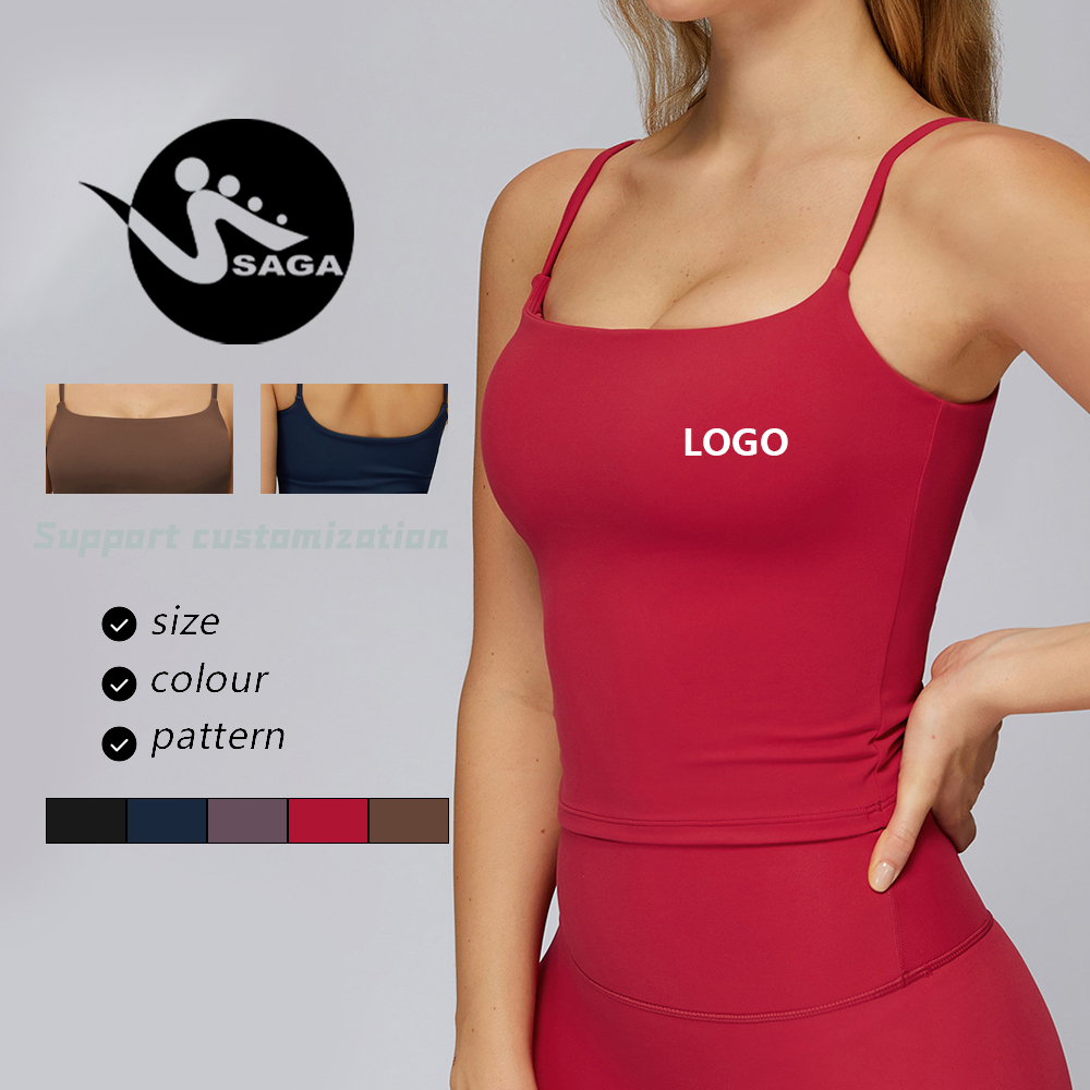 Custom High-Quality Double-Strap Regular Fit Sports Quick-Drying Vest Bra Women Outdoor Running Fitness Yoga tank Top for Women