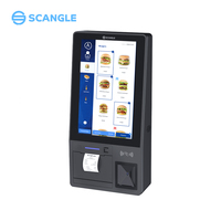 Kiosque de commande et de paiement tout-en-un mural Scangle Windows & Android OS pour restaurant