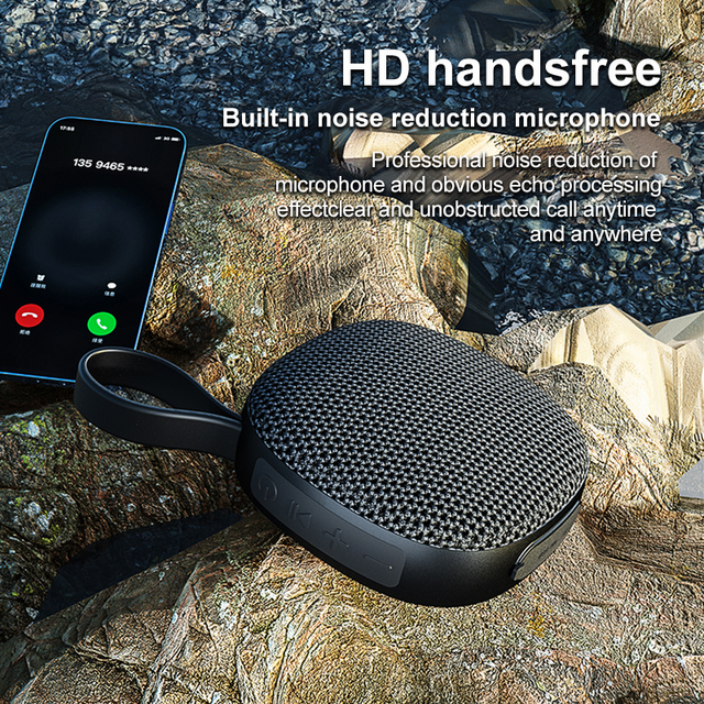 Wireless Speaker: Portable, Fabric-Covered, Waterproof, Mini Bass Speaker with TF Card Slot & Magnetic Function