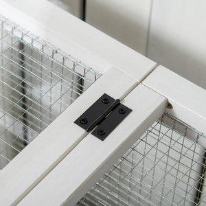 Cage à lapins en bois avec roulettes, cage <span class=keywords><strong>pour</strong></span> cochon d'Inde, maison <span class=keywords><strong>pour</strong></span> petits animaux <span class=keywords><strong>pour</strong></span> extérieur et intérieur avec plateau coulissant - Product Image 5