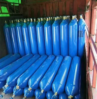 Bouteilles de gaz en acier inoxydable sans soudure rechargeables pour oxygène, argon, hydrogène - Haute sécurité, longue durée de vie