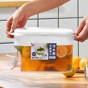 En stock – Nouvelle bouilloire d'été 2500 ml avec robinet, grande capacité, en plastique, pour boissons froides, pot à glace, théière à fruits pour réfrigérateur - Product Image 2