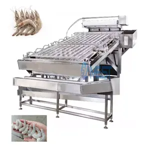 Automatic Dried Small Shrimp Shell Peeler And Deveiner Machine Peeling Deheading Equipment For Prawn Processing Plant