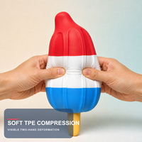 Jouet Squishy Géant en Forme de Sucette Fusée, en TPE Souple, Jouet Anti-Stress à Presser pour Enfants