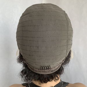 Perruque Lace Frontal 13X1 100% Cheveux Humains Birmans Vierge Courte 4 Pouces Afro Crépue #1B <span class=keywords><strong>Boom</strong></span> Pour Femmes Noires Africaines Vente en Gros - Product Image 4