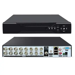 16 canales 2MP 1080N 6-en-1 DVR H.265 16CH Grabador de video digital de seguridad Compatible con cámara analógica AHD/IP/TVI/CVBS/CVI/XVI