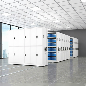 Archivador Móvil de Acero con Puerta y Estantes Ajustables para Almacenamiento en Todo el Pasillo, Apto para Almacenamiento de Alta Densidad - Product Image 1