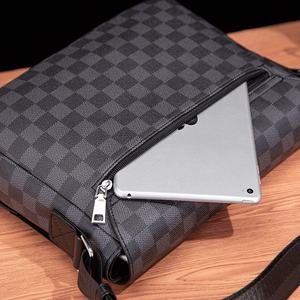 Bolso Cruzado de Moda Europeo-Americana para <span class=keywords><strong>Hombre</strong></span>, con Tapa Abatible, de PU con Diseño de Cocodrilo, Horizontal, Informal, <span class=keywords><strong>Portadocumentos</strong></span>, <span class=keywords><strong>Mochila</strong></span> a Cuadros - Product Image 6