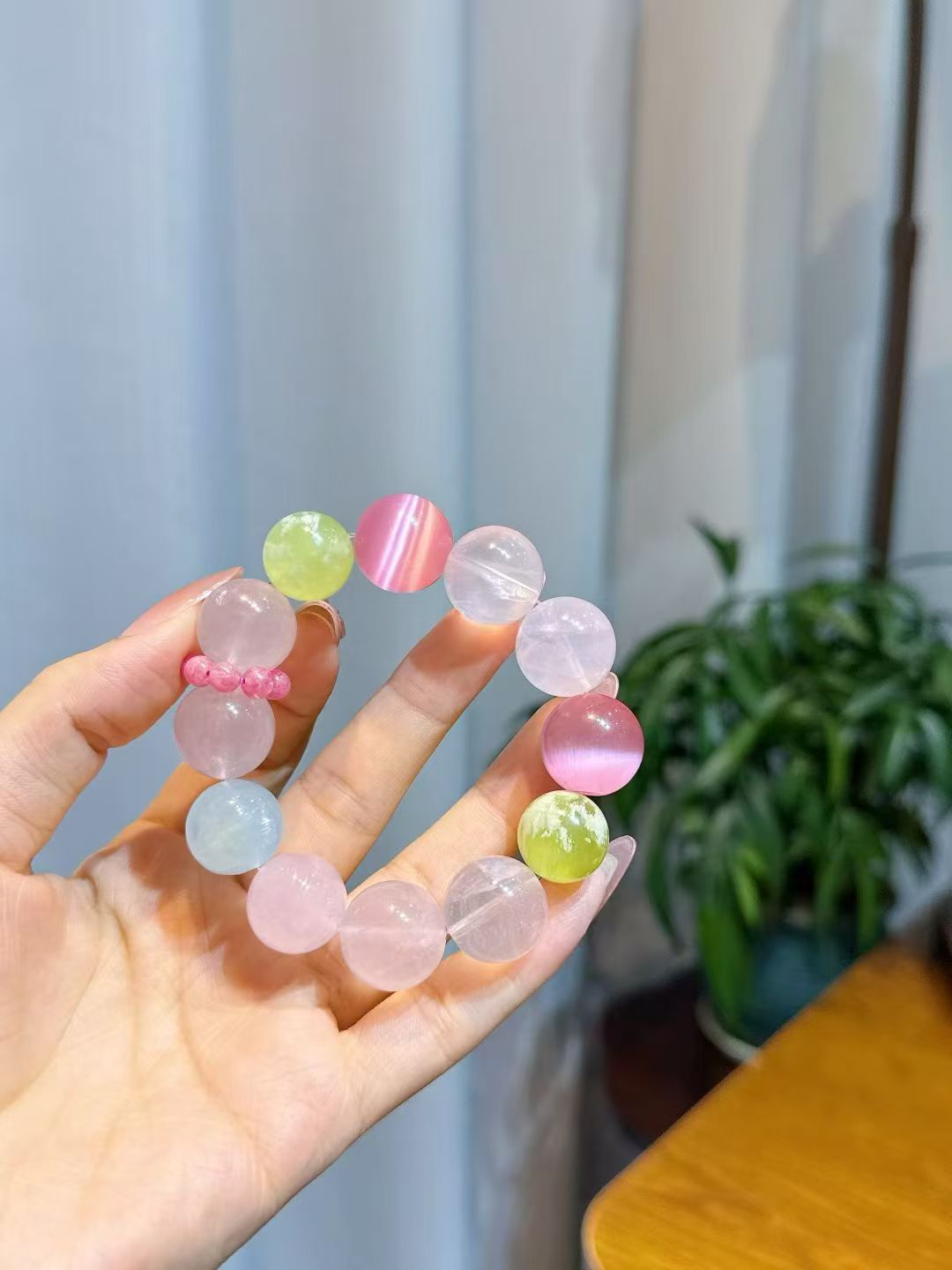 Aguamarina y Cristal Rosa