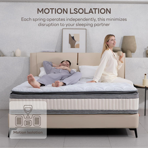 <span class=keywords><strong>Materasso</strong></span> COSTFULL King da 10 Pollici in Memory Foam Gel, Zonato per Alleviare la Pressione, Rivestimento Rimovibile, Durezza Media, Molle Insacchettate Individuali - Product Image 1