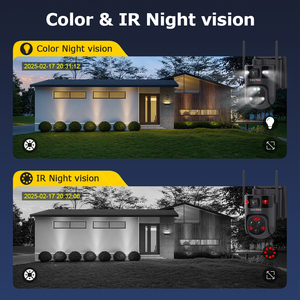 15x Zoom đôi màn hình xem không dây Wifi máy ảnh tiêu thụ điện năng thấp con người phát hiện máy ảnh tự động theo dõi CCTV hệ thống báo động - Product Image 6