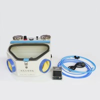 Machine de sablage dentaire, sablage fin, unité de sablage avec ampoule LED, double stylo, 2 réservoirs, commande par pédale, laboratoire dentaire