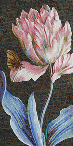 Mosaïque de verre moderne à motif floral 120x240cm pour la décoration murale intérieure de piscine, murale, résistante à l'eau, écologique - Product Image 3