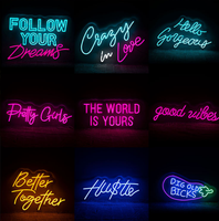 Letrero LED de Neón con Fuente Personalizada, Luz de Neón Multicolor USB Regulable con Control Bluetooth para Decoración de Hogar, Bar, Empresa, Auto y Publicidad