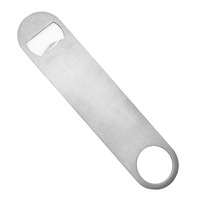 Ouvre-bouteille en acier inoxydable avec revêtement PVC plat, personnalisable avec logo, pour bière et boissons, ouvre-couvercle de bouteille