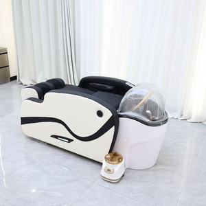 Sillón de lujo de diseño moderno para spa de belleza y peluquería, cama de lavado de cabello con lavabo de circulación de agua - Product Image 3