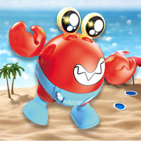 Jouet robot crabe électrique en plastique, succès mondial - Chant et danse, amusement pour les enfants de 0 à 3 ans, cadeau idéal pour les garçons et les filles de 1 à 2 ans