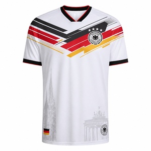 Maillot de football rétro version joueur équipe nationale Allemagne 25/26 Euro 2025 – Drapeau allemand – Pour enfant – Marque de supporter - Product Image 2