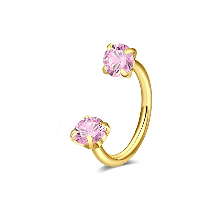 Golden - Round pink Zirconia
