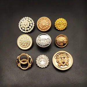 Zinc Alloy Button Muslim Retro Garment Thobe Metal Button Logo Custom Snap Fastener For Clothes