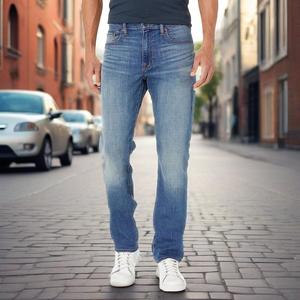 Otoño Invierno 2025 Explosiones Pantalones de mezclilla casuales para hombres Estilo americano Pantalones vaqueros rectos sueltos Cintura media Pierna ancha Sólido Medio - Product Image 1