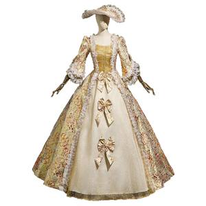 5 couleurs dames royales robes victoriennes médiévales Champagne mascarade Costumes reine robes de <span class=keywords><strong>bal</strong></span> - Product Image 5