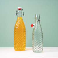 Bouteilles en verre hermétiques à couvercle rabattable pour la fermentation maison du kombucha et la fabrication de sodas gazeux (vente en gros)