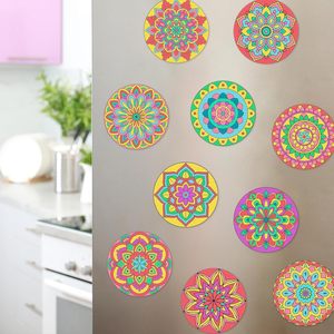 <span class=keywords><strong>Kit</strong></span> de <span class=keywords><strong>peinture</strong></span> magnétique pour réfrigérateur en bois-Jouets de coloriage créatifs avec aimants en bois à peindre pour les activités d'artisanat d'art pour enfants - Product Image 4