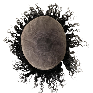 Hot bán Top 15 mét sóng ướt <span class=keywords><strong>jerry</strong></span> Curl Tóc con người kinky xoăn tóc giả cho người đàn ông da đen người đàn ông Dệt Đơn vị - Product Image 2