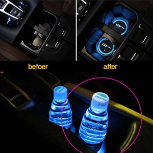 Support de dessous de verre de tasse d'eau de voiture lumineuse 7 lumière d'ambiance menée par voiture de charge d'USB colorée pour <span class=keywords><strong>Peugeot</strong></span> 3008 <span class=keywords><strong>GT</strong></span> <span class=keywords><strong>308</strong></span> 4008 5008 508 - Product Image 3