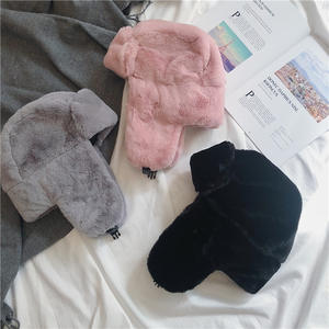 Mode Winter Plüsch Pelz Verdicken Mütze Warme Windschutz Skifahren Radfahren Kappe <span class=keywords><strong>Pilot</strong></span> Cap Ohren klappe Winter mütze Unisex - Product Image 3