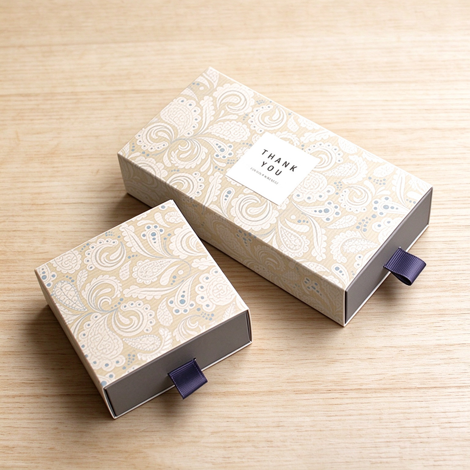 Paper Packaging Custom Logo Rigid Paper Drawer Box Rectangular Art ...
