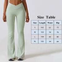 2024 européen et américain loisirs jambe large sensation nue hanche levage Yoga Flare pantalon danse sport taille haute Micro Flare pantalon