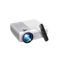 Projecteur WiFi 4K Ready 720P avec prise en charge 3D, design portable, home cinéma, jeux, 1000 lumens, haut-parleurs intégrés, kit cinéma en plein air