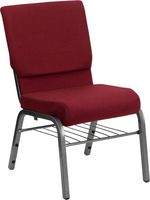 Silla Apilable de Tela para Iglesia con Porta Libros en la Parte Inferior, para Espacios Religiosos, Salas de Conferencias, Grandes Eventos y Centros de Capacitación
