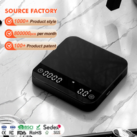 Balance alimentaire de cuisine de haute qualité avec plateforme en verre de 2 kg, base en ABS, affichage LED, piles USB, balance à café