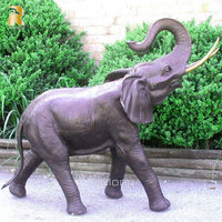 Sculpture de statue d'éléphant en bronze animal en laiton de haute qualité coulée de grande taille