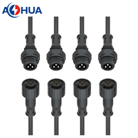 Connecteurs de câbles étanches en PVC AOHUA, câble d'extension pour bande LED M12, 4A 20AWG 2 broches IP65