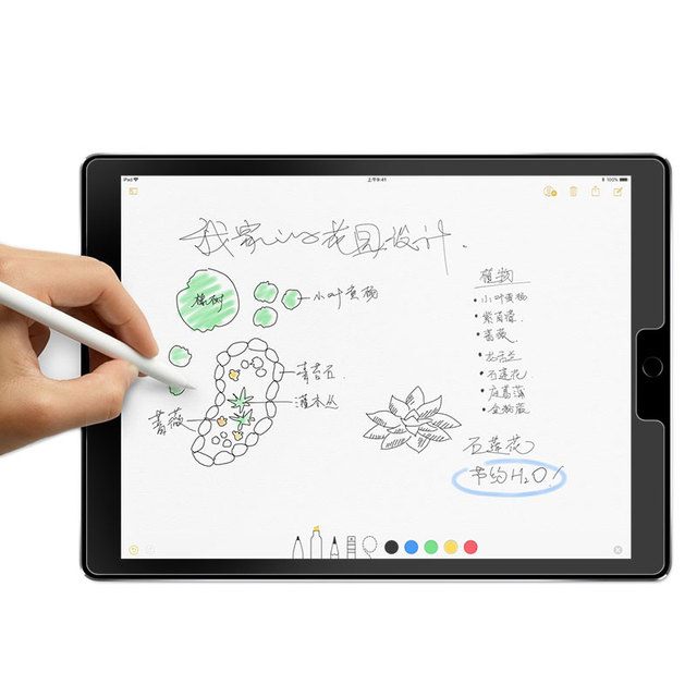 Anti-Spy Matte/Paper-Like Ultra-Thin Waterproof Privacy Screen Protector with 2.5D Radian for iPad