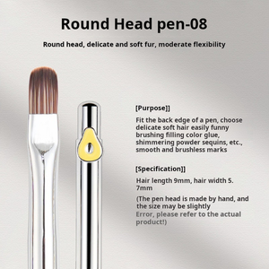 Ensemble de pinceaux à ongles avec manche en métal, pinceaux triangulaires en nylon pour la peinture au gel UV, pour le nail art - Product Image 2