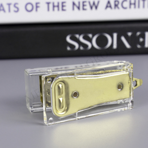 Mini <span class=keywords><strong>agrafeuse</strong></span> super mignonne, petite <span class=keywords><strong>agrafeuse</strong></span> de bureau sans bourrage avec corps en acrylique transparent, or <span class=keywords><strong>rose</strong></span> doré, outil d'agrafage manuel de bureau - Product Image 3