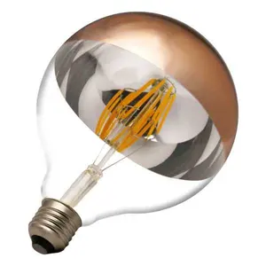 Eye Protection Half Mirror Rose Amount E26 E27 G125 LED Filament Bulb