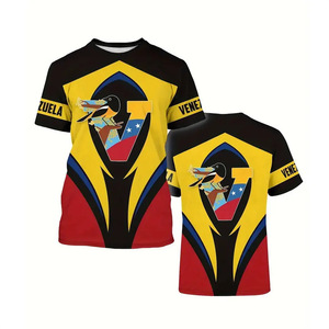 Camiseta de Verano Casual de Manga Corta para Hombre, con Estampado 3D de <span class=keywords><strong>Venezuela</strong></span>, Tejido Holgado, Anti-Pilling, 100% Algodón, 180 Gramos - Product Image 5